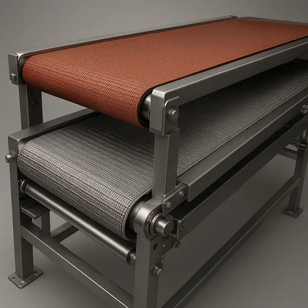 bandas transportadoras alta temperatura — detalle técnico