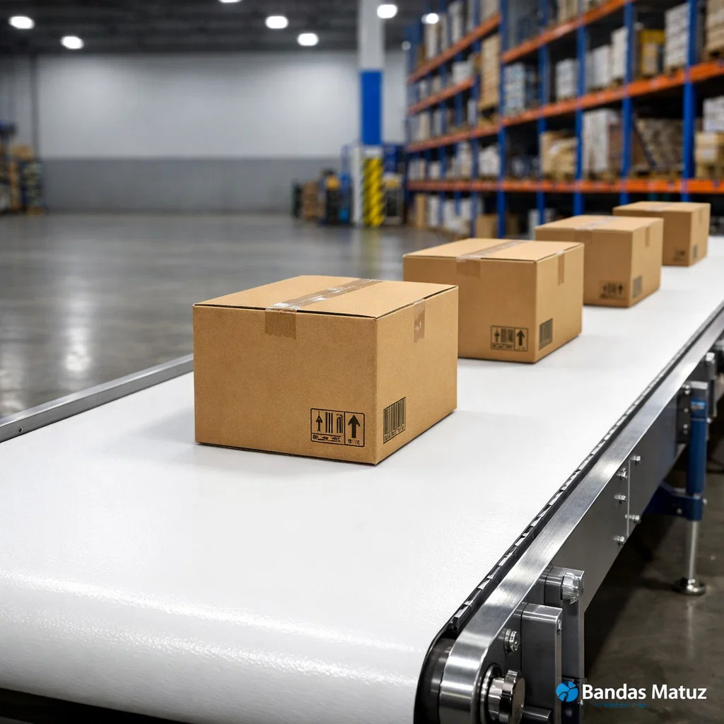 Tipos de bandas transportadoras: PVC, PU, modular plástica y correa redonda